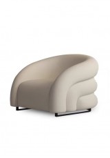 Tarquin Accent Lounge Chair -White Velvet in stock